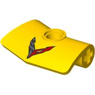Technic Panel Fairing 2 x 3 x 1 #3 Angled with Corvette Logo print (2457pr0001)