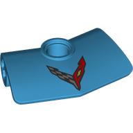 Technic Panel Fairing 2 x 3 x 1 #3 Angled with Corvette Logo print (2457pr0002)