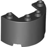 Cylinder Half 2 x 4 x 2 with 1 x 2 Cutout (24593)