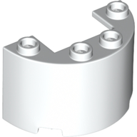 Cylinder Half 2 x 4 x 2 with 1 x 2 Cutout (24593)
