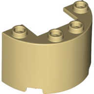 Cylinder Half 2 x 4 x 2 with 1 x 2 Cutout (24593)