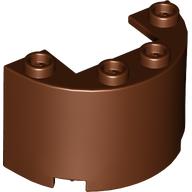 Cylinder Half 2 x 4 x 2 with 1 x 2 Cutout (24593)