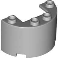 Cylinder Half 2 x 4 x 2 with 1 x 2 Cutout (24593)