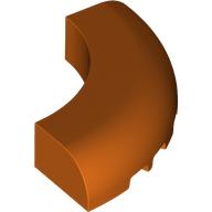 Brick Round Corner 5 x 5 x 1 Curved, Bottom Cut Outs, No Studs, 7 Bottom Tubes (24599)