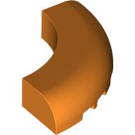 Brick Round Corner 5 x 5 x 1 Curved, Bottom Cut Outs, No Studs, 7 Bottom Tubes (24599)