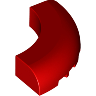 Brick Round Corner 5 x 5 x 1 Curved, Bottom Cut Outs, No Studs, 7 Bottom Tubes (24599)