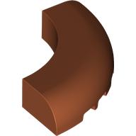 Brick Round Corner 5 x 5 x 1 Curved, Bottom Cut Outs, No Studs, 7 Bottom Tubes (24599)