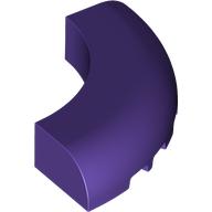 Brick Round Corner 5 x 5 x 1 Curved, Bottom Cut Outs, No Studs, 7 Bottom Tubes (24599)