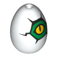 Food Egg with 1.5mm Hole and Yellow Eye Print (24946pr0002)
