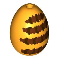 Food Egg with 1.5mm Hole with Dark Red/Reddish Brown Bee /Wasp Stripes print (24946pr0005)