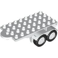 Duplo Trailer Flatbed 4 x 8 with Hook and 4 White Wheels (25081c04)