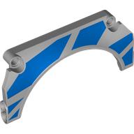 Technic Panel Car Mudguard Arched 11 x 5 x 2 with Blue Stripes (Left) print (2509pr0001)