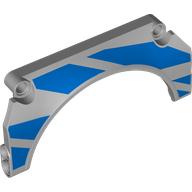 Technic Panel Car Mudguard Arched 11 x 5 x 2 with Blue Stripes (Right) print (2509pr0002)