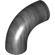 Brick Round 1 x 1 diameter Tube with 90 Degree Elbow (2 x 2 x 1) and Axle Holes (Crossholes) at each end (25214)