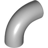 Brick Round 1 x 1 diameter Tube with 90 Degree Elbow (2 x 2 x 1) and Axle Holes (Crossholes) at each end (25214)