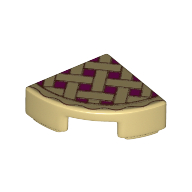 Tile Round 1 x 1 Quarter with Lattice Pie Print (25269pr0001)