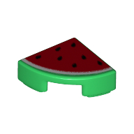 Tile Round 1 x 1 Quarter with Watermelon Print (25269pr0002)