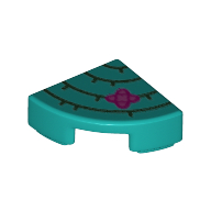 Tile Round 1 x 1 Quarter with Cactus print (25269pr0029)