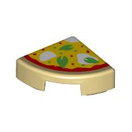 Tile Round 1 x 1 Quarter with Pizza print (25269pr0038)