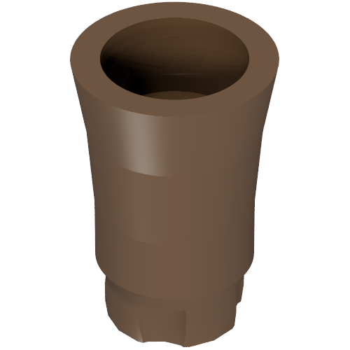 Plant, Palm Tree Trunk - Long Indented Connector (2536a)