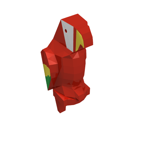 Animal, Bird, Parrot with Coloured Feathers Print (2546pr0001)