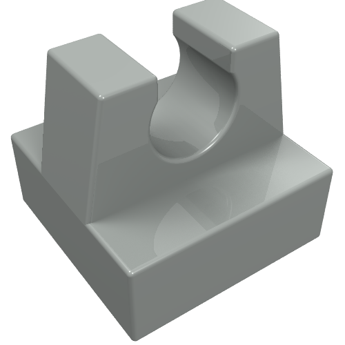 Tile Special 1 x 1 with Clip and Straight Tips (2555)