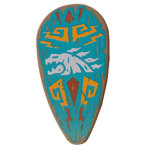 Shield Ovoid with Tribal Mask print (2586pr0030)