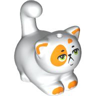 Animal, Cat, Chubby with Orange Spots, Olive Green Eyes, Grumpy print (Churro) (2652pr0001)