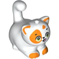 Animal, Cat, Chubby with orange Face, Toes, Medium Blue/Lime Eyes print (2652pr0003)