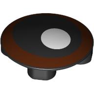 Plate Round 2 x 2 with Rounded Bottom [Boat Stud] with Eye, White Pupil, Reddish Brown Iris print (2654pr0031)