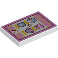 Tile 2 x 3 with Bright Pink Sign, Clothing print (26603pr0008)
