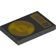 Tile 2 x 3 with Gold Record 'Everything Is Awesome' Print (26603pr0019)