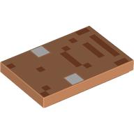 Tile 2 x 3, Pixelated Hoglin Face, White Eyes Print (26603pr0124)