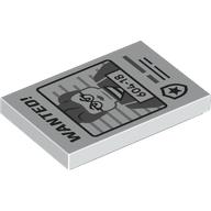 Tile 2 x 3, Wanted Poster with 'WANTED' and '604-18' Print (26603pr0125)