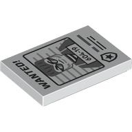 Tile 2 x 3, Wanted Poster with 'WANTED' and '604-19' Print (26603pr0129)