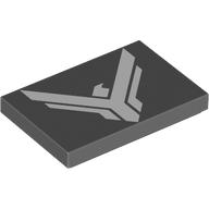 Tile 2 x 3 with White Atreides Bird Insignia print (26603pr0130)
