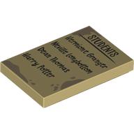 Tile 2 x 3 with Checklist, 'STUDENTS', Names print (26603pr0131)