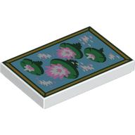 Tile 2 x 3 with Water Lilies print (26603pr0170)