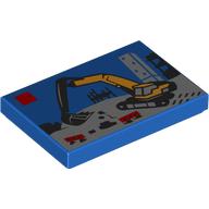 Tile 2 x 3 with LEGO Set, Excavator print (26603pr0176)