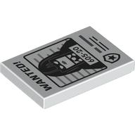 Tile 2 x 3 with Wanted Poster, 'WANTED', '605-20', Woman print (26603pr0178)