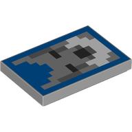Tile 2 x 3 with Pixelated Wolf print (26603pr9961)