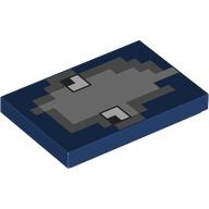 Tile 2 x 3 with Pixelated Squid Face print (26603pr9962)