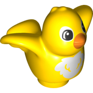 Duplo Animal Bird with White Chest and Orange Beak Print (27370pr0005)