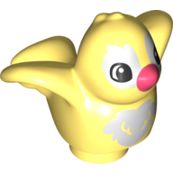 Duplo Animal Bird with White Chest and Coral Beak Print (27370pr0018)