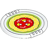 Duplo Disk with Spaghetti print (27372pr0016)
