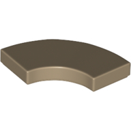 Tile 2 x 2 Curved, Macaroni (27925)