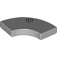 Tile 2 x 2 Curved, Macaroni with 'ON'print (27925pr9999)