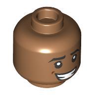 Minifig Head Naveen, Open Mouth Smile, Laugh / Nervous Grin print (28621pr4043)