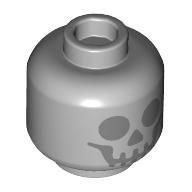 Minifig Head Skeleton, Dark Bluish Skull Face Print (28621pr4094)