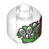 Minifig Head with Pickles, Spoons with Faces in Jar, Red Label print (28621pr9720)